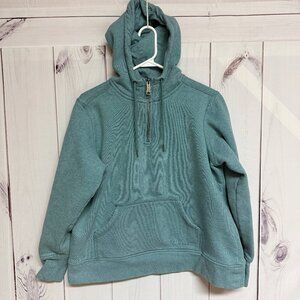 Carhartt Women’s Clarksburg Half Zip Sweatshirt XL Green EUC